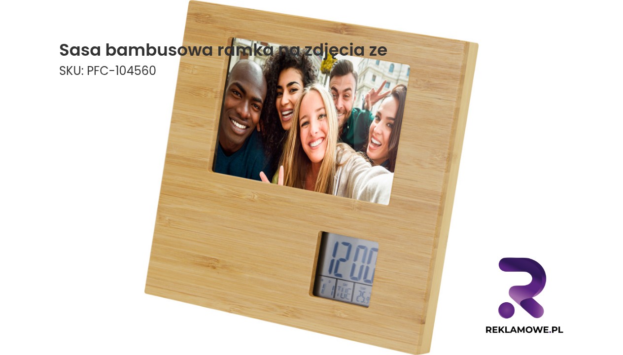 Sasa bambusowa ramka na zdjęcia ze stylowym naturalnym wykończeniem